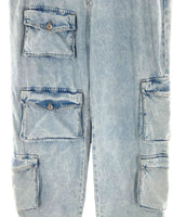Jean rigido cargo efecto wash