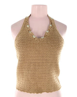 Blusa tejida anudada en cuello