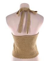Blusa tejida anudada en cuello