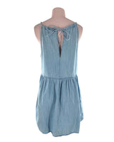 Vestido de tiras falda amplia