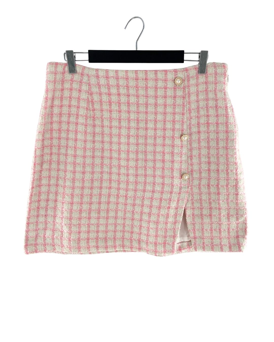 Falda mini en tweed diseño