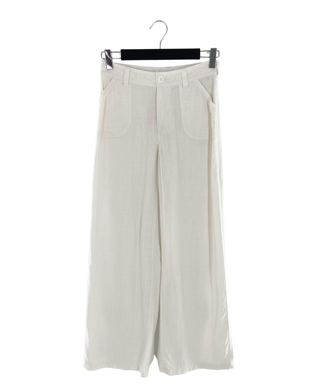 Pantalon straight con textura