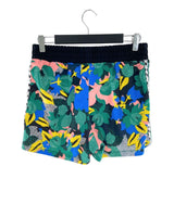 Short mini print flores