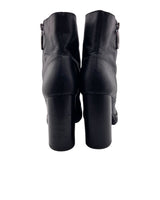 Botines de tacon en cuero