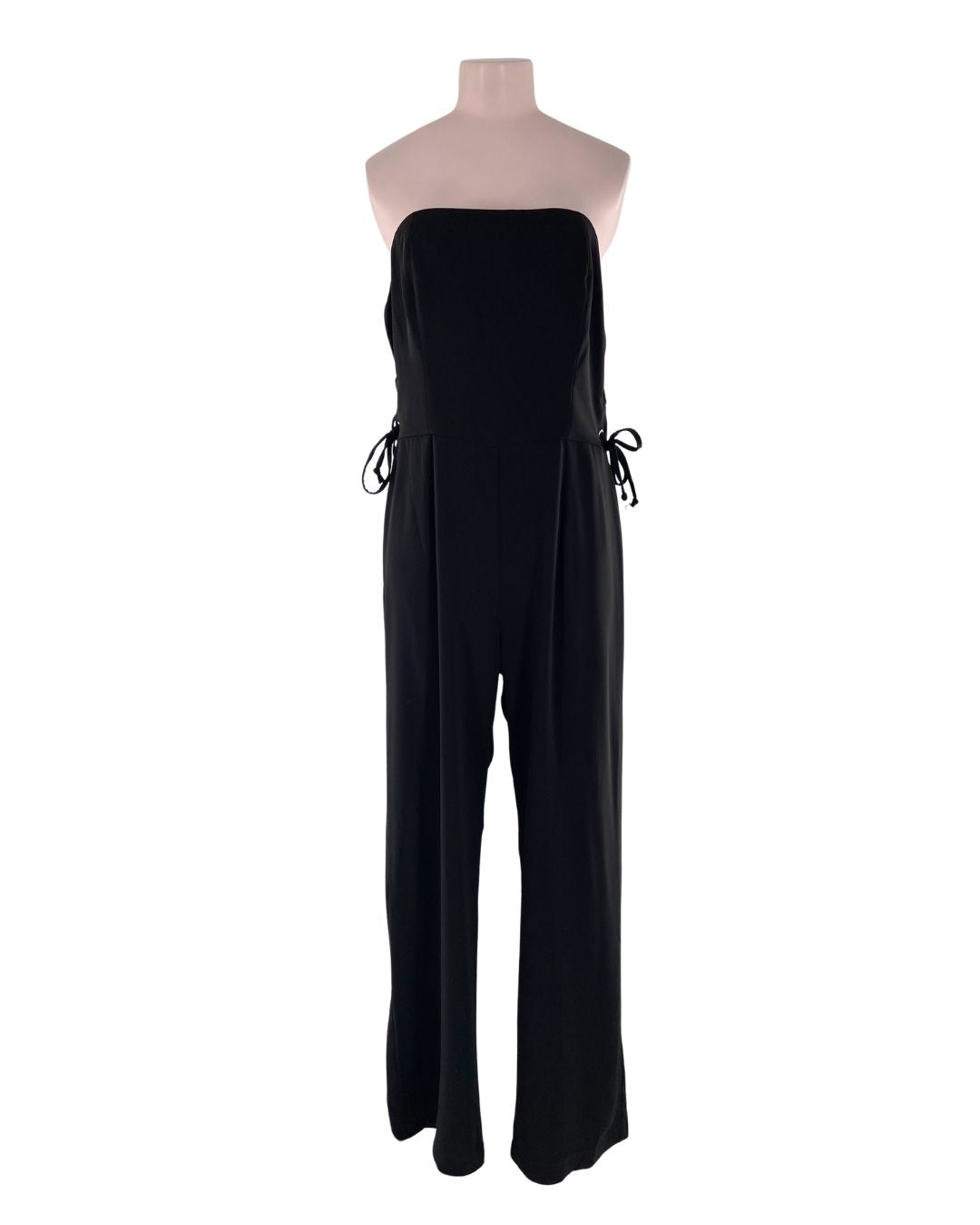 Enterizo strapless lace up