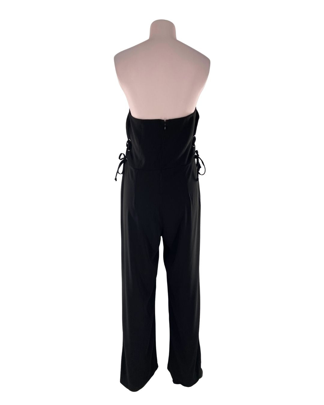Enterizo strapless lace up