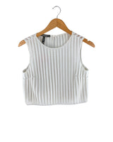 Blusa crop en mesh tejido