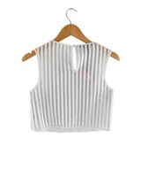 Blusa crop en mesh tejido