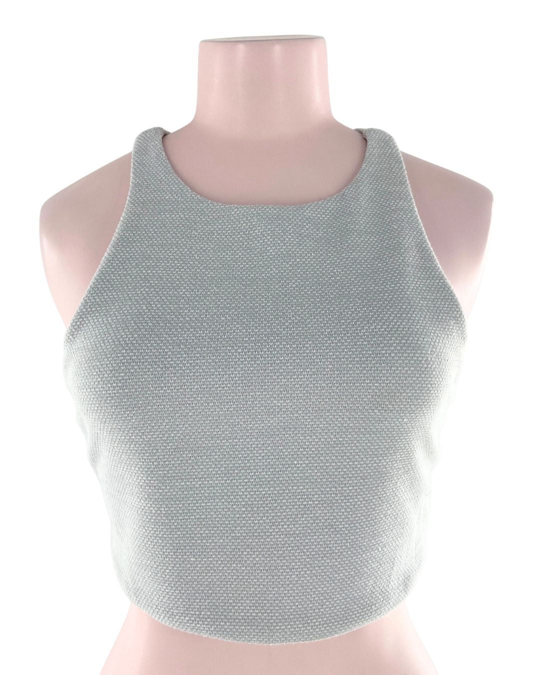 Crop top anudado con textura