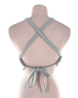 Crop top anudado con textura