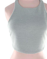 Crop top anudado con textura