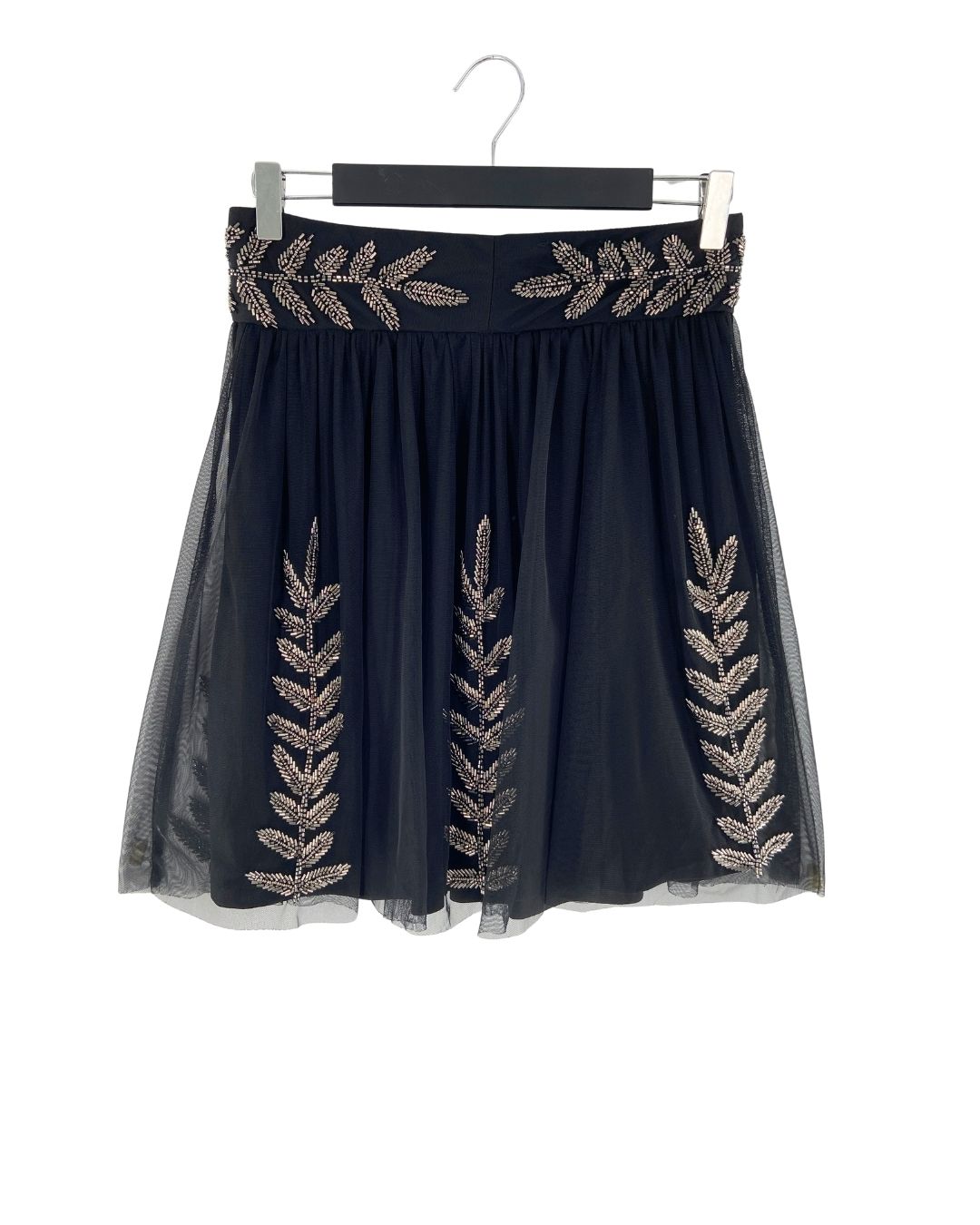 Falda midi en mesh