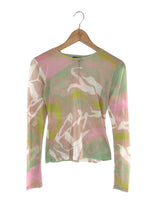 Blusa manga larga en mesh