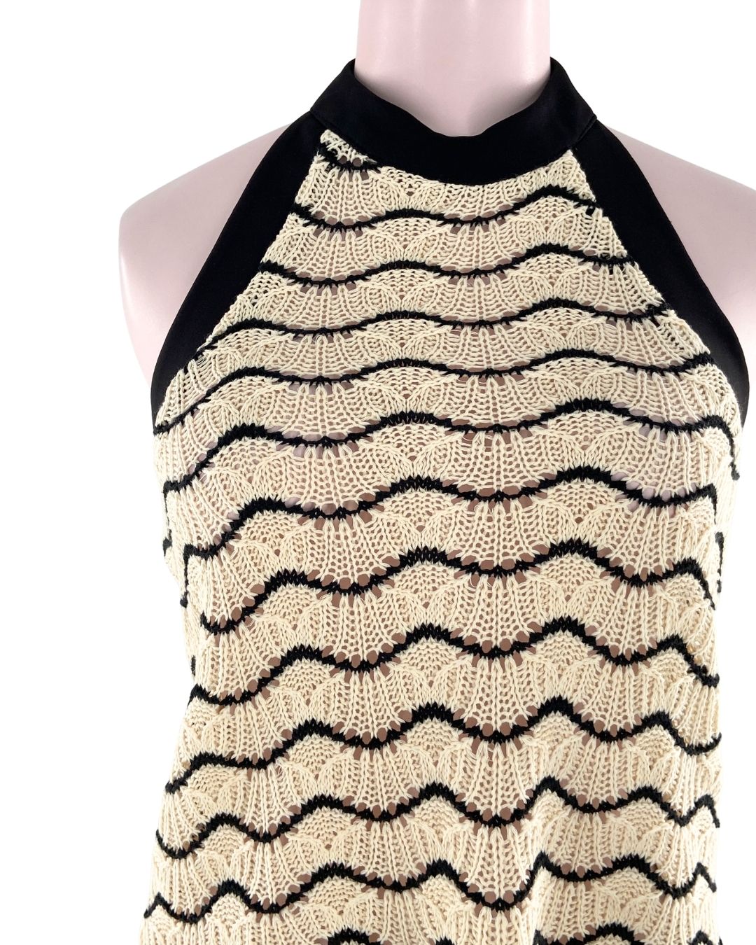 Blusa tejida cuello halter