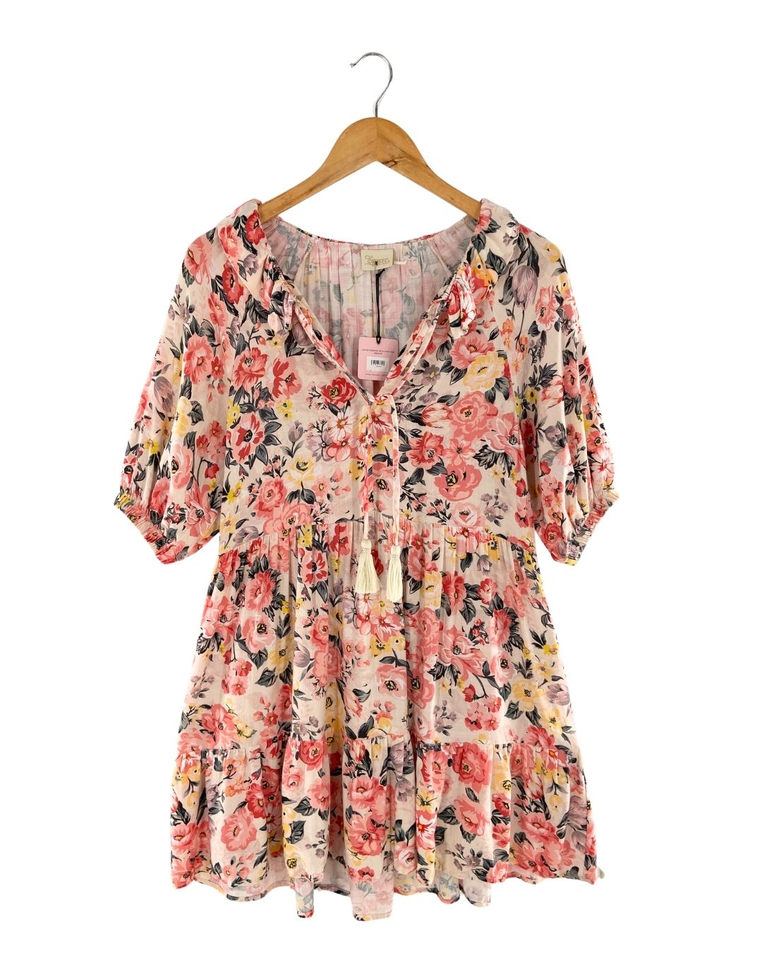 Vestido mini print flores