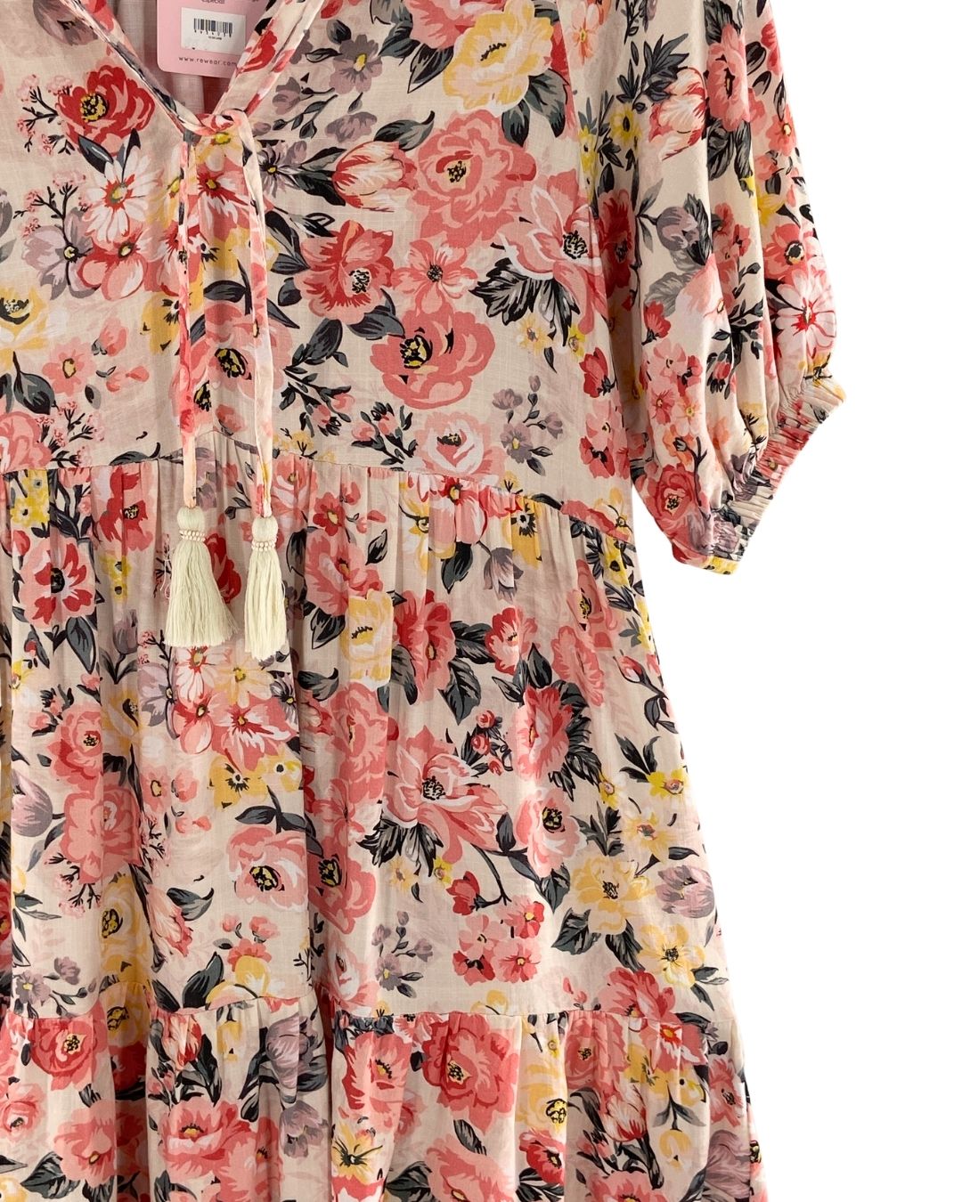Vestido mini print flores