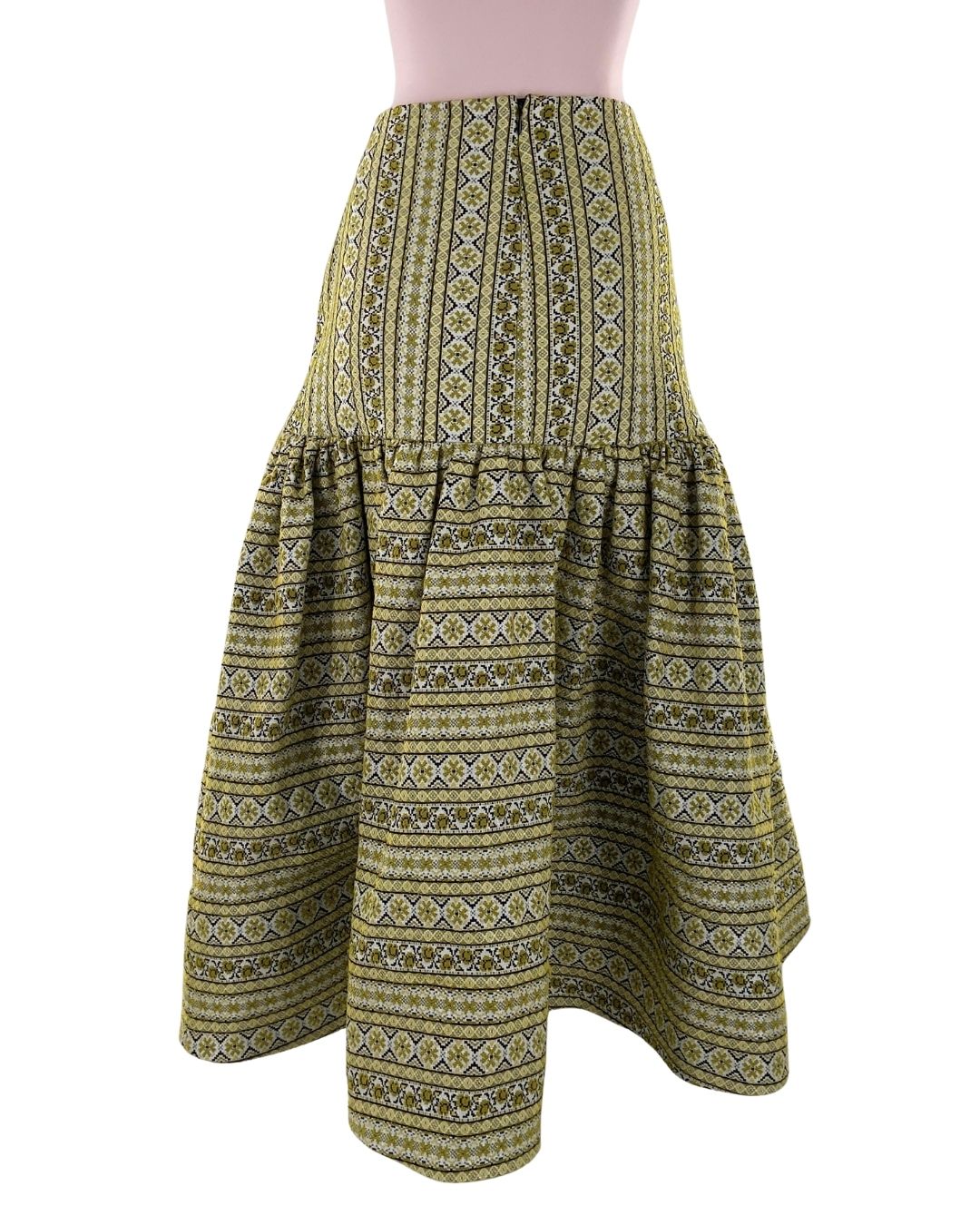 Maxi falda rigida en jacquard
