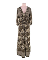 Maxi vestido anudado con print