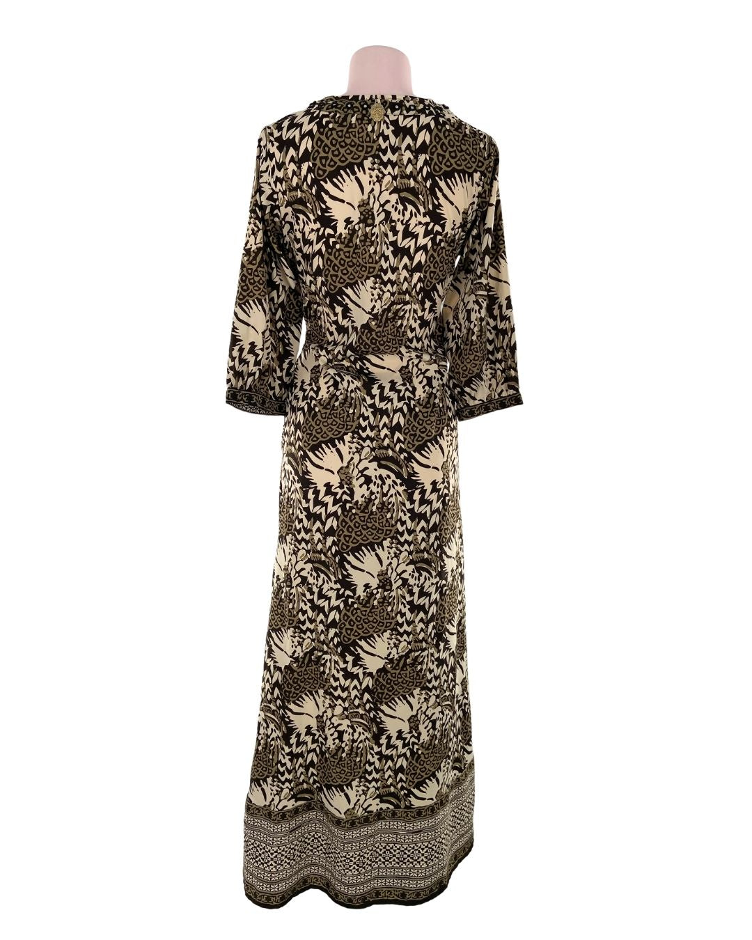 Maxi vestido anudado con print