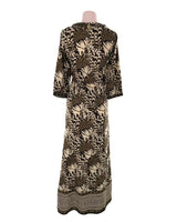 Maxi vestido anudado con print