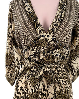 Maxi vestido anudado con print