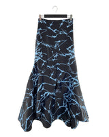 Maxi falda rigida sirena print