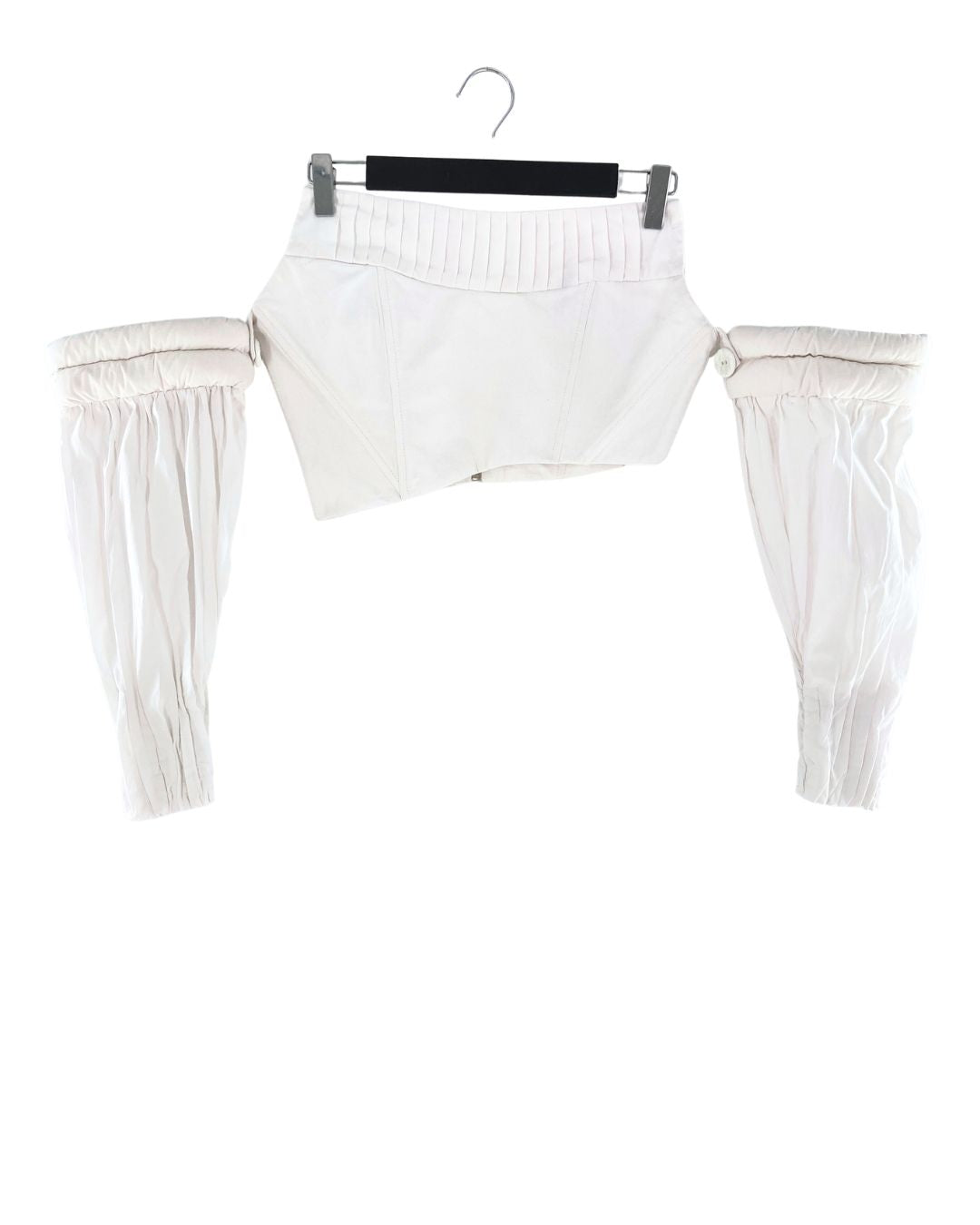 Top strapless mangas removible