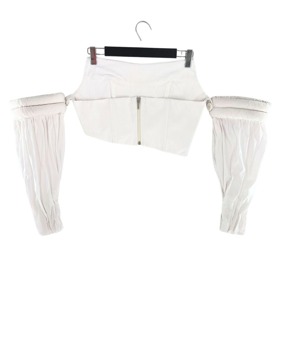 Top strapless mangas removible
