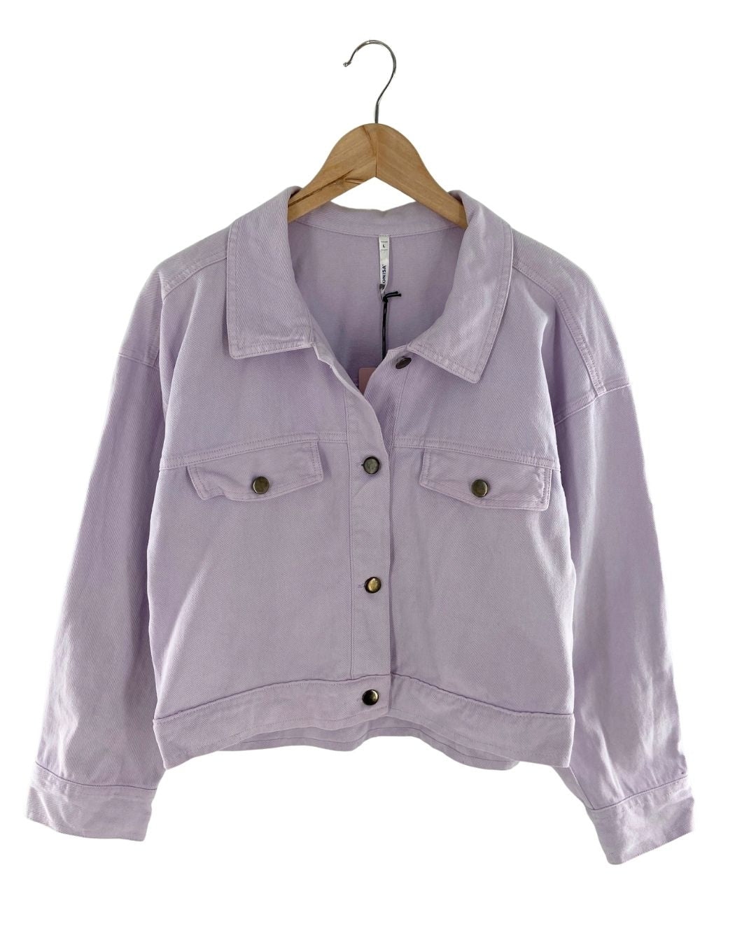 Chaqueta crop abotonada
