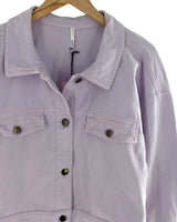 Chaqueta crop abotonada