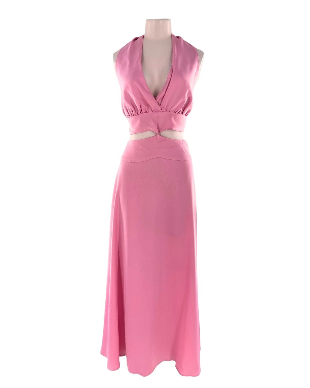 Maxi vestido satinado falda