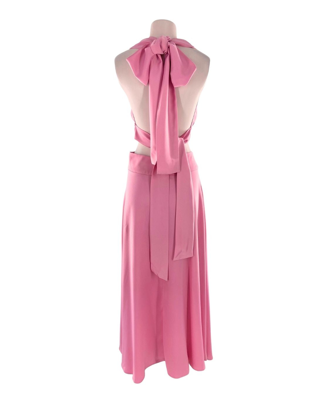 Maxi vestido satinado falda