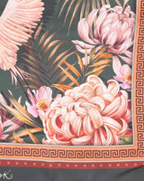 Pañuelo satinado print flores