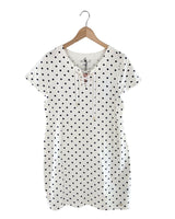 Vestido midi manga corta print