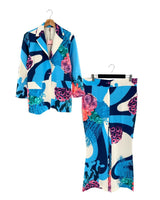 Set de blazer y pantalon flare