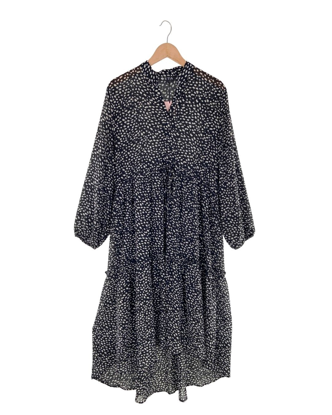 Maxi vestido traslucido print