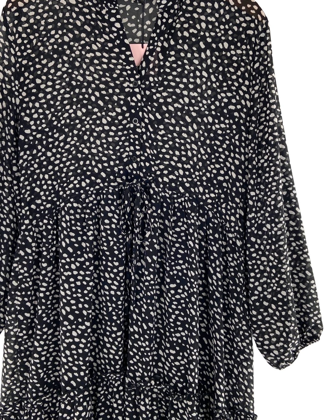 Maxi vestido traslucido print