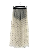 Maxi falda encauchada en mesh