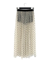 Maxi falda encauchada en mesh