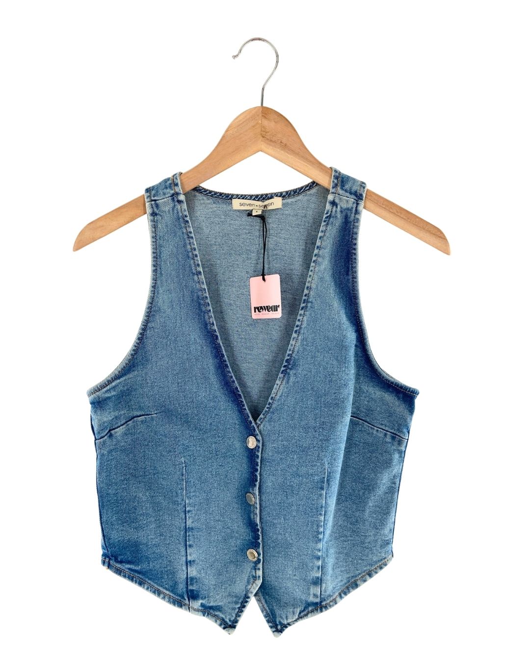 Chaleco abotonado en denim