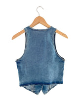 Chaleco abotonado en denim