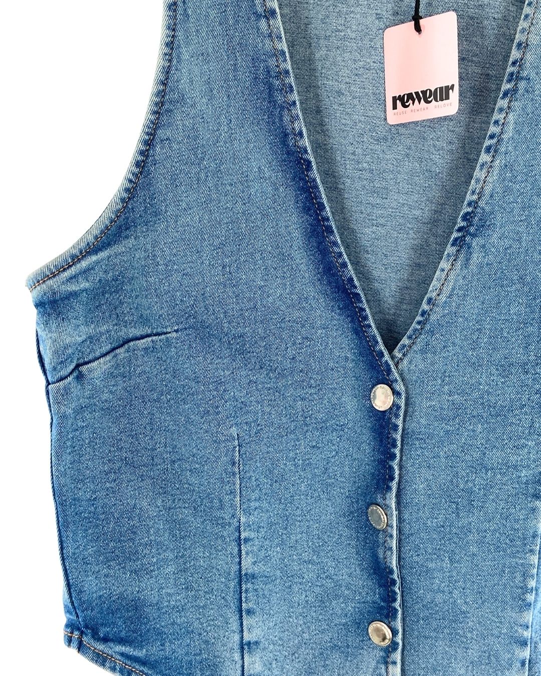 Chaleco abotonado en denim