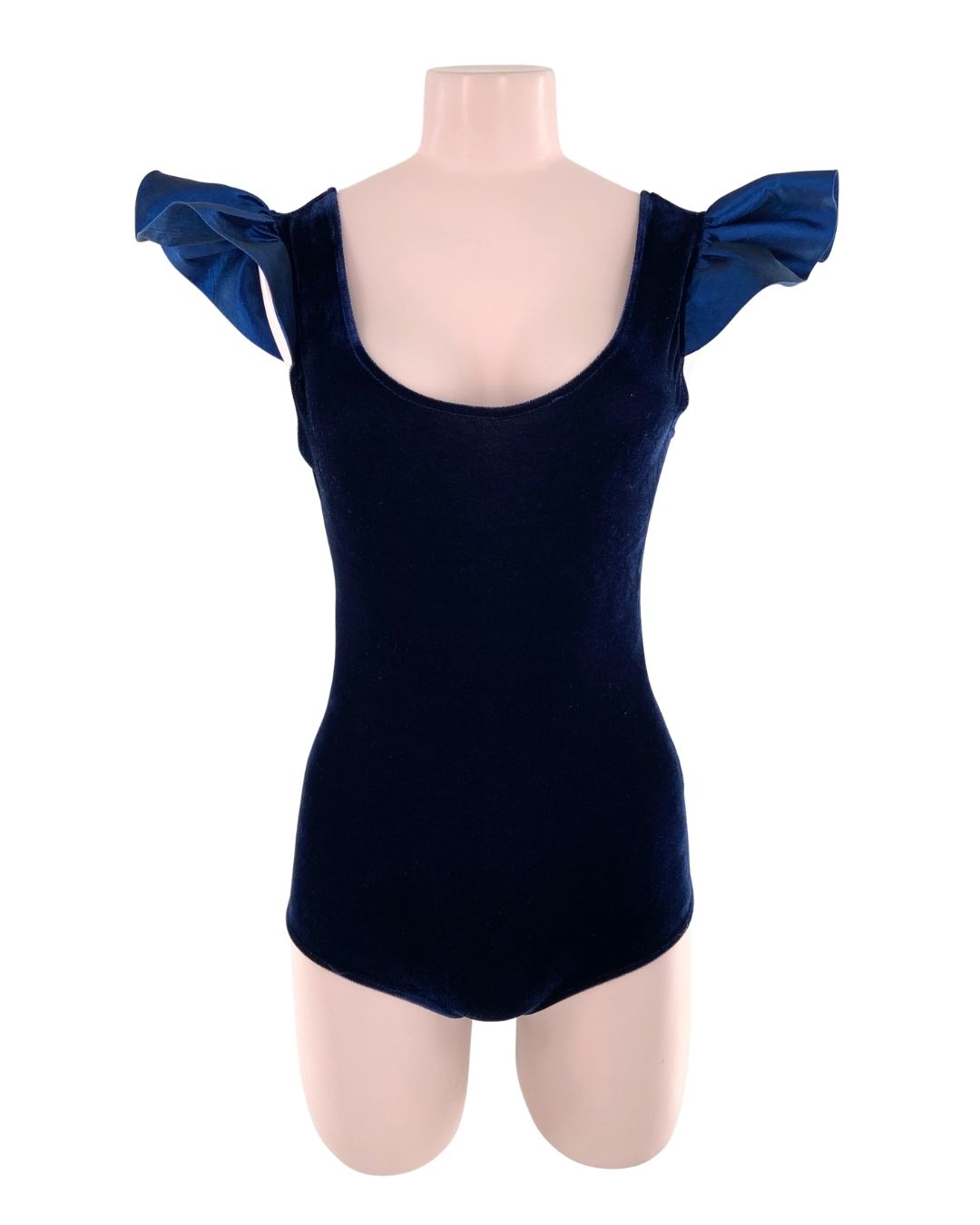 Body en velvet de tiras