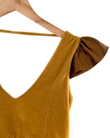 Crop top en velvet vuelo