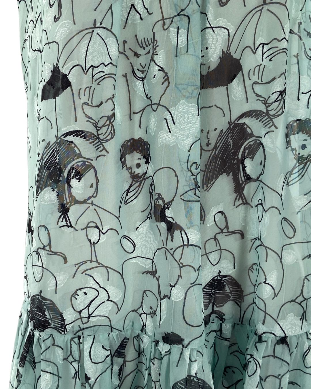 Vestido mini con print y forro