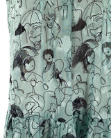 Vestido mini con print y forro