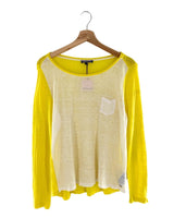 Saco color block en lino