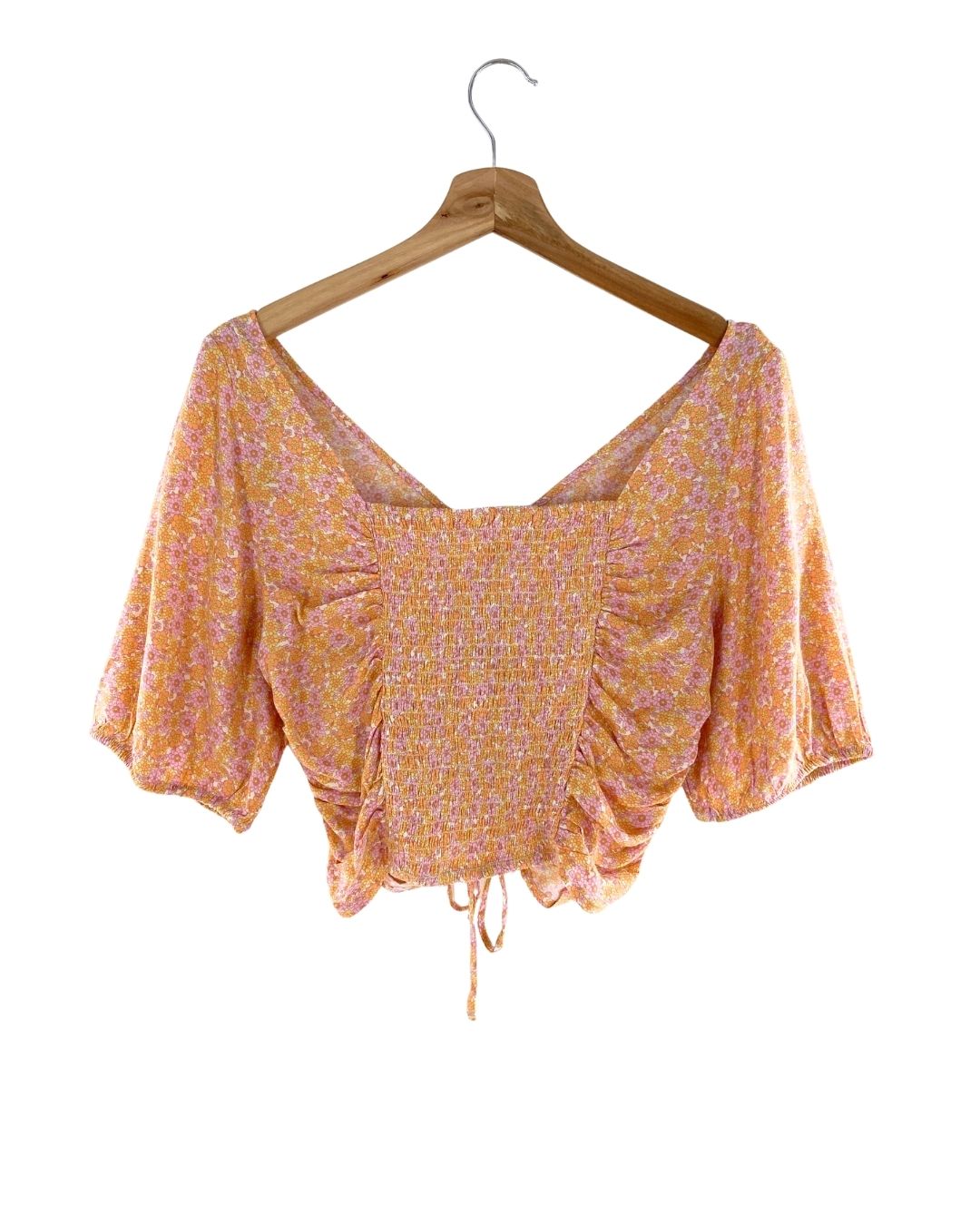 Blusa encauchada en espalda