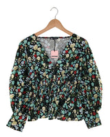 Blusa encauchada print flores