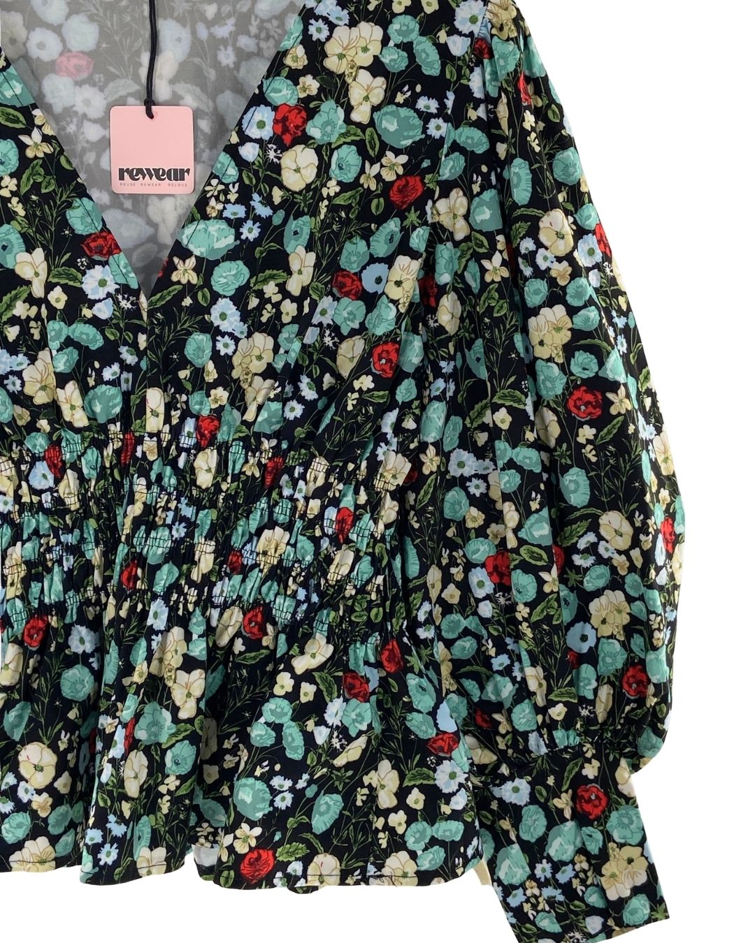 Blusa encauchada print flores